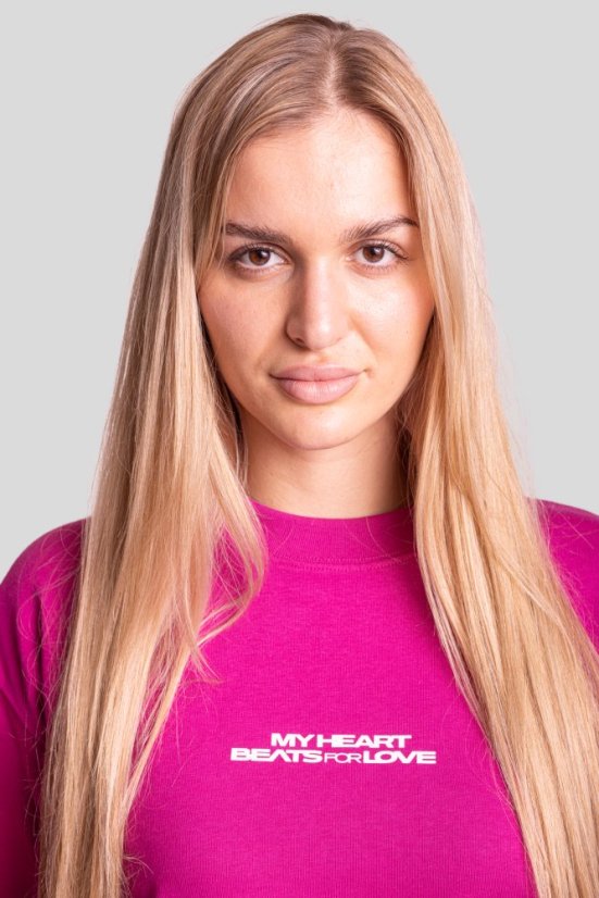 “My heart Beats for Love” Women Croptop Sweatshirt - Colour: Black, Size: S