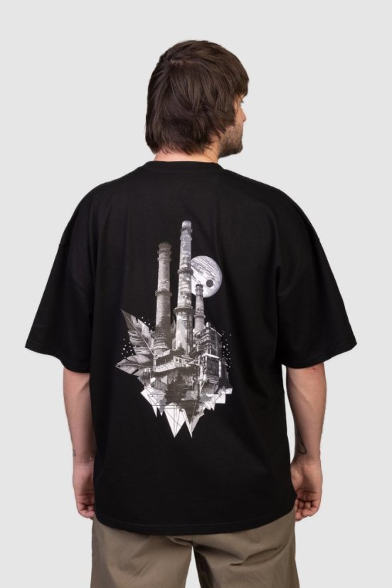 „Industrial” Oversized T-shirt - Colour: Black, Size: S