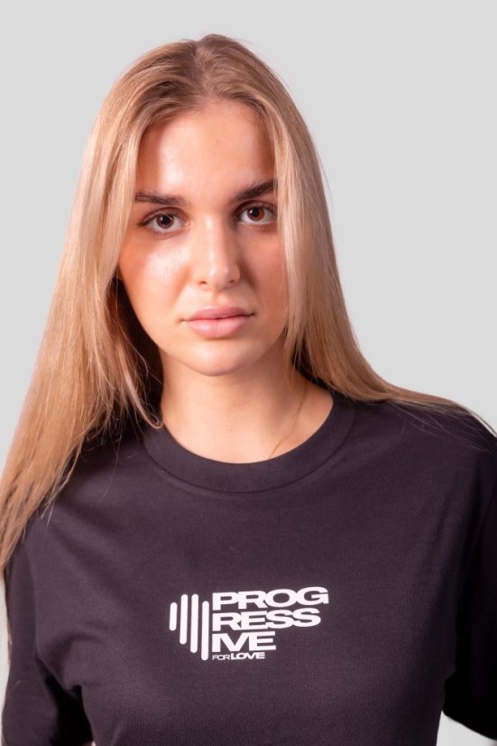 “Progressive for Love” T-shirt - Colour: Black, Size: S