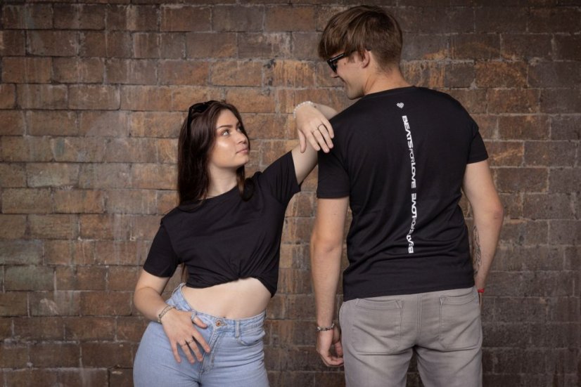 Unisex T-shirt „B4L Simple Back” - Colour: Black, Size: S