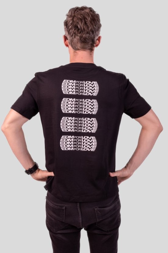 “EDM for Love” T-shirt - Colour: Black, Size: S