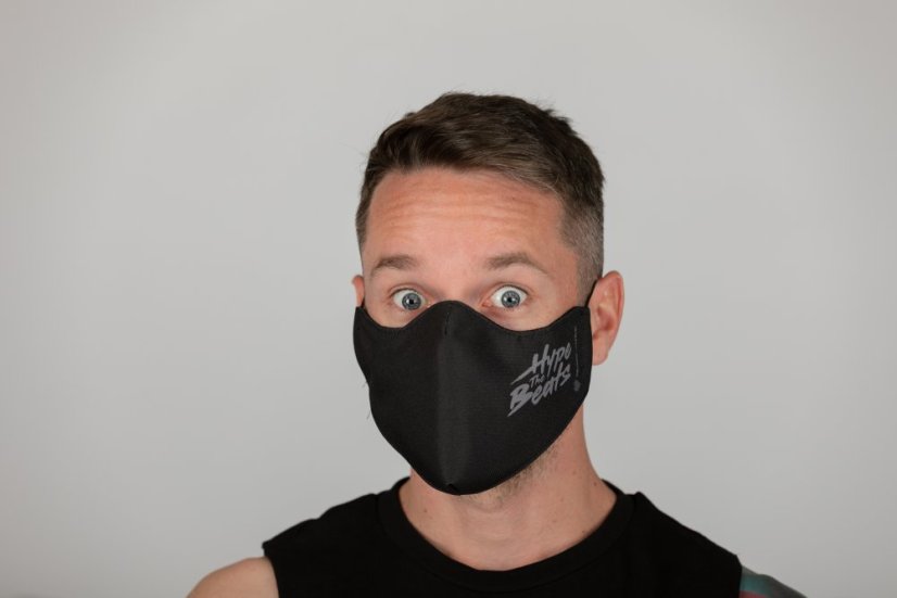 Stylish two-layer mask "Hype the Beats", men's