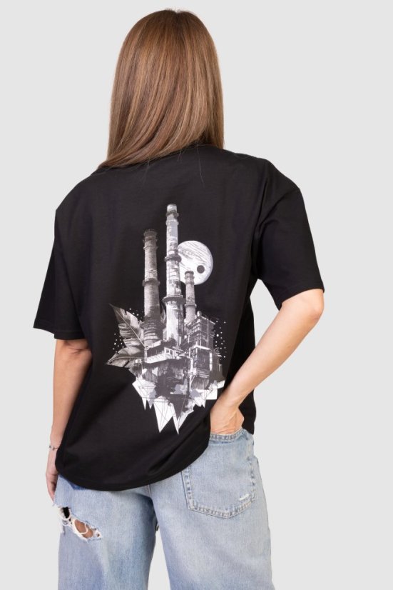 „Industrial” Oversized T-shirt - Colour: Black, Size: S