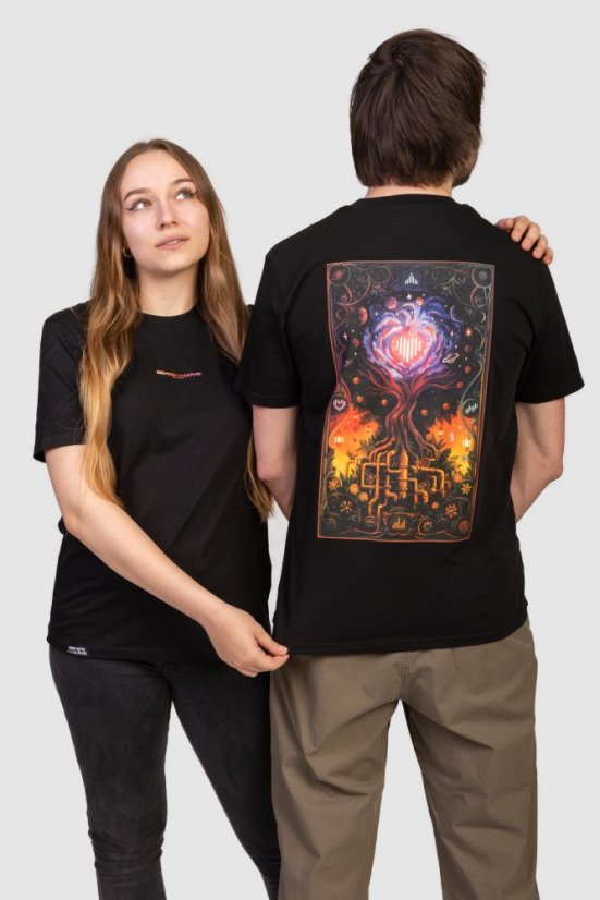 Tričko unisex “Sphere fusion” - Barva: Černá, Velikost: XL