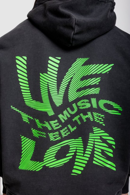 “Neon Flow” Oversize Hoodie - Colour: Grey, Size: M