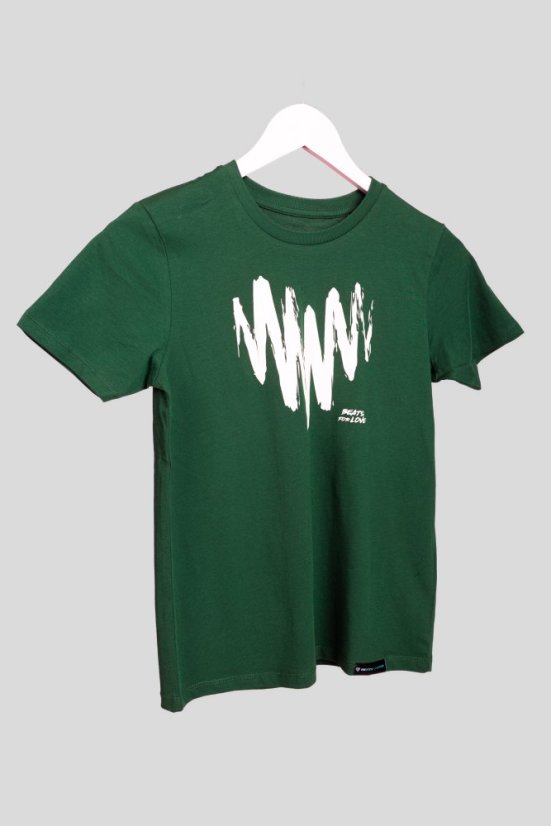 T-shirt for kiddos „Heart” - Colour: Blue, Size: 9 - 11 years