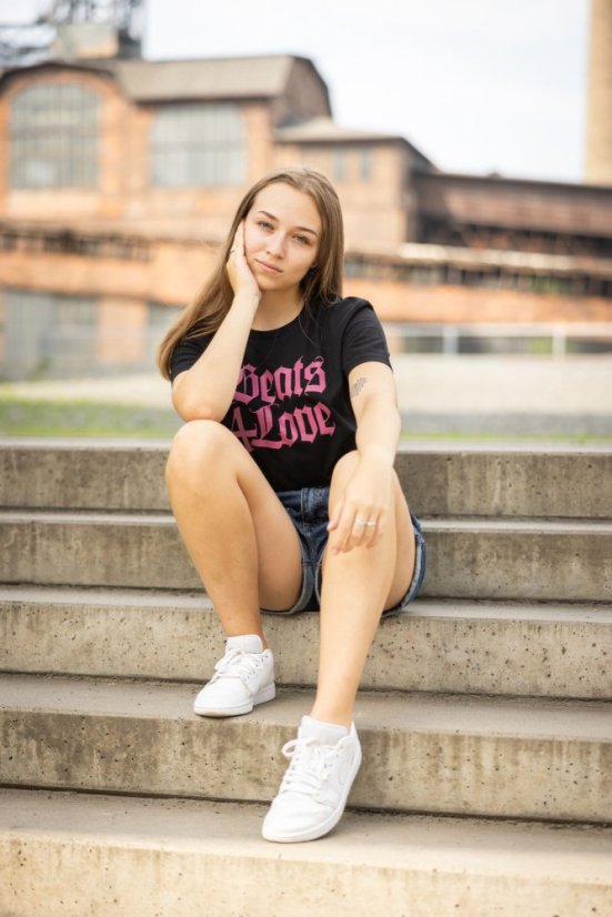 Unisex T-shirt ,,Beats 4 Love” - Colour: Black II, Size: S