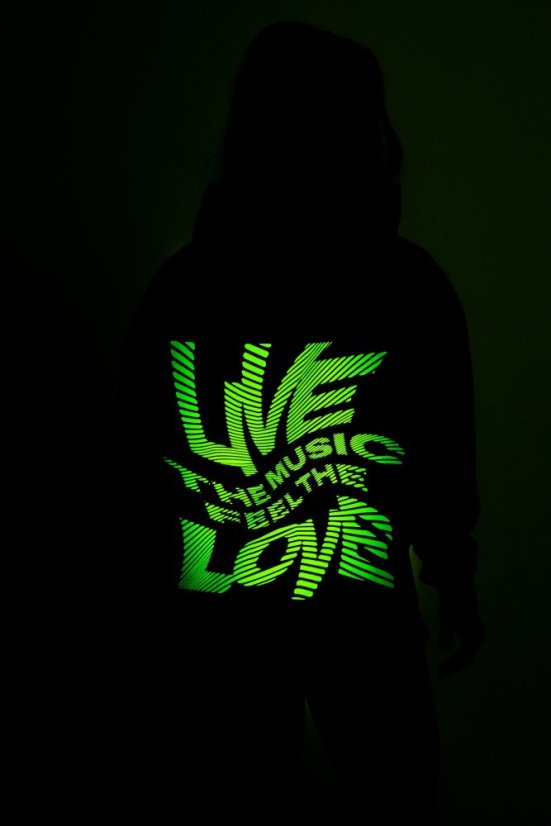 “Neon Flow” Oversize Hoodie - Colour: Grey, Size: M
