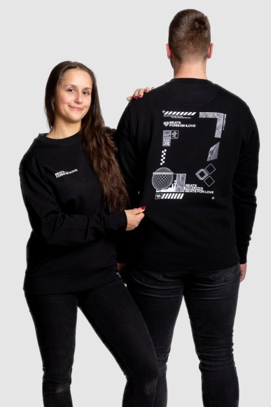 “Futuristic No. 2” Unisex Sweatshirt - Colour: Black, Size: S