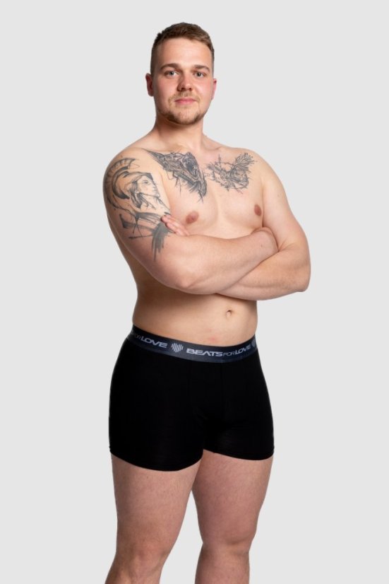 “Echo Beneath” Boxers - Colour: Black, Size: S