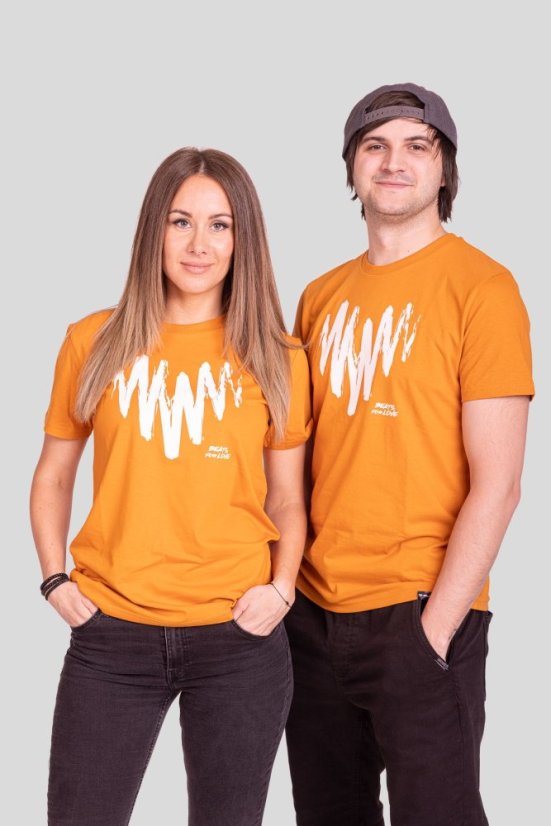 Unisex Triko ,,U & I Shirt” - Barva: Oranžová, Velikost: S
