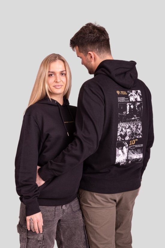 Unisex Mikina „Anniversary” - Barva: Černá, Velikost: M