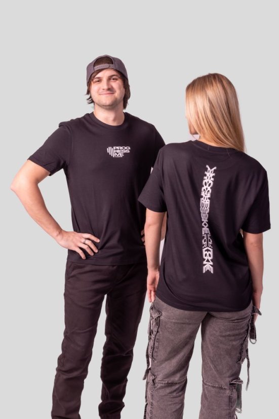 “Progressive for Love” T-shirt - Colour: Black, Size: S