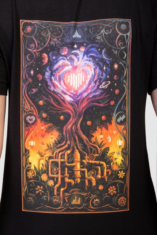 Tričko unisex “Sphere fusion” - Barva: Černá, Velikost: XL