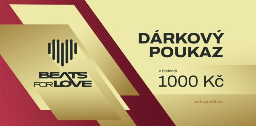 Dárkový poukaz Beats for Love - 1000 Kč