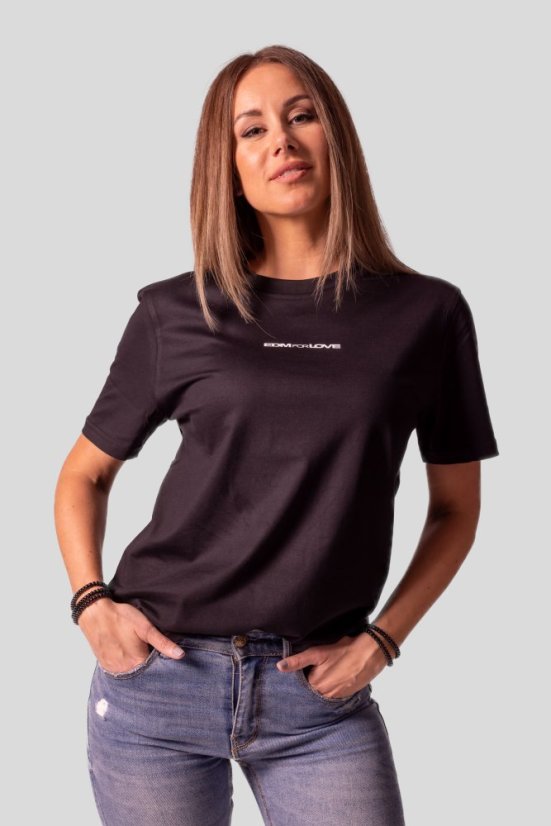 “EDM for Love” T-shirt - Colour: Black, Size: S
