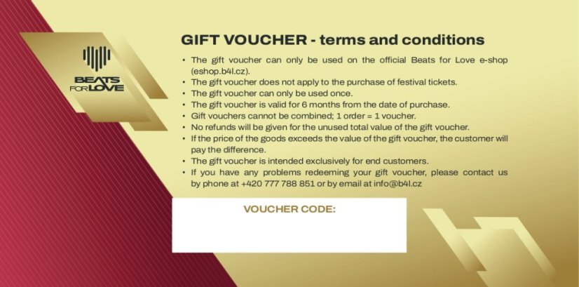 Electronic gift voucher - 500CZK