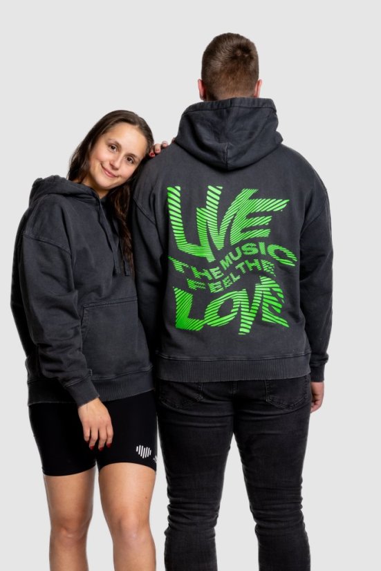 “Neon Flow” Oversize Hoodie - Colour: Grey, Size: M