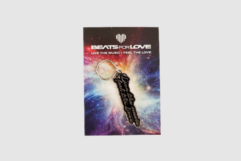 Metal Keychain “Live the Music, Feel the Love”