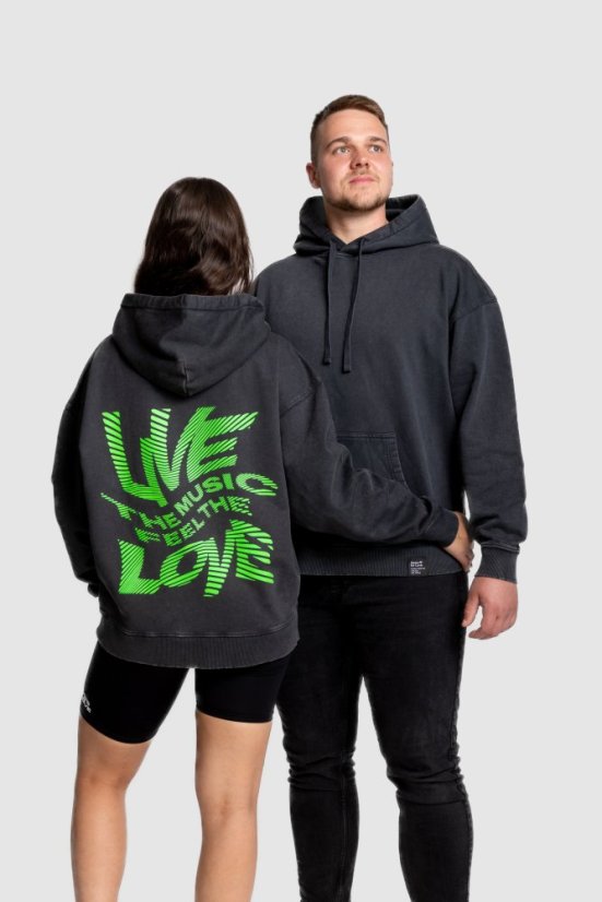 “Neon Flow” Oversize Hoodie - Colour: Grey, Size: M