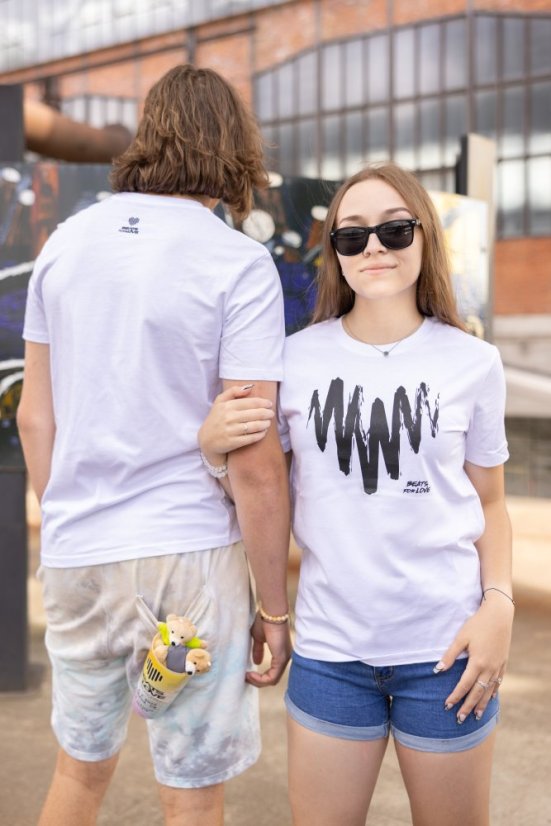 Unisex T-shirt ,,U & I Shirt” - Colour: White, Size: S