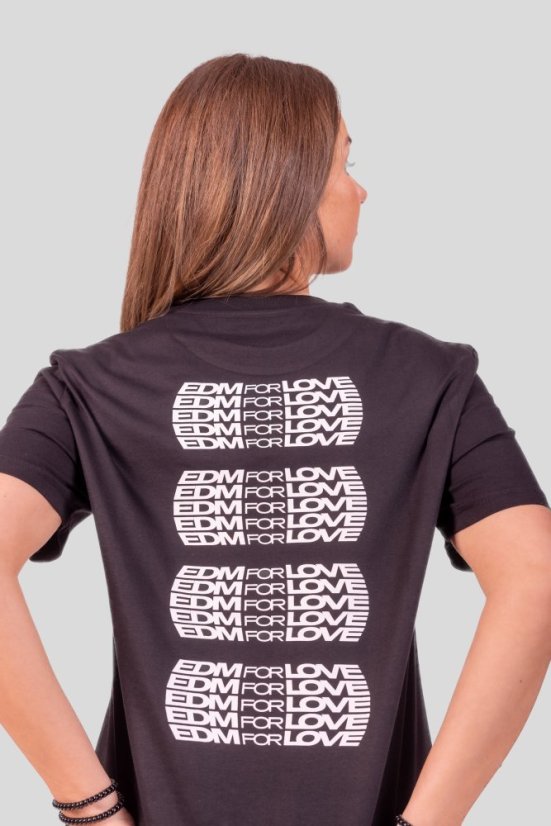 “EDM for Love” T-shirt - Colour: Black, Size: S