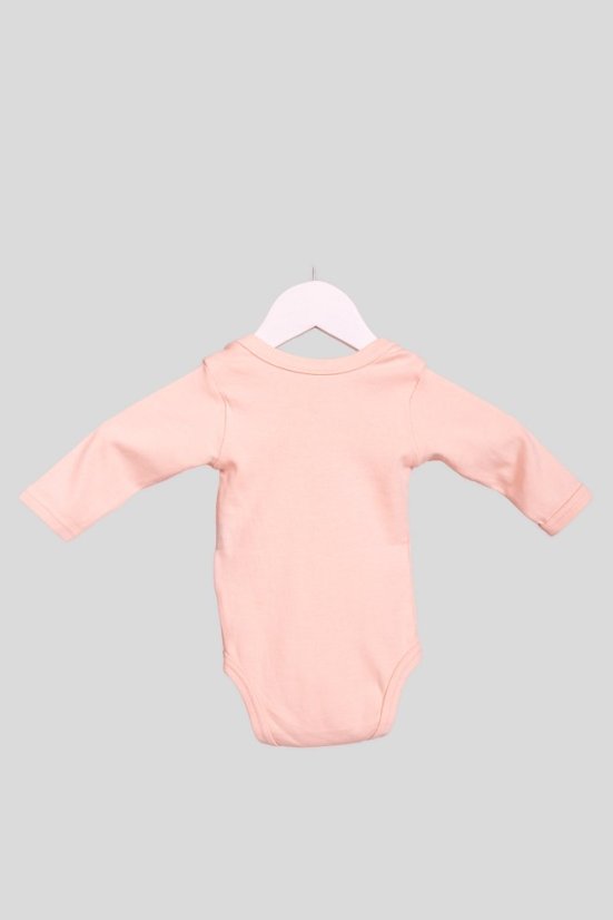 „Born for B4L” long-sleeved baby bodysuits - Colour: Pink, Size: 0 - 3 month