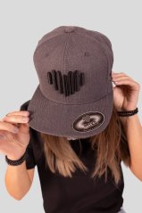 Snapback kšiltovka „Grey Heart”