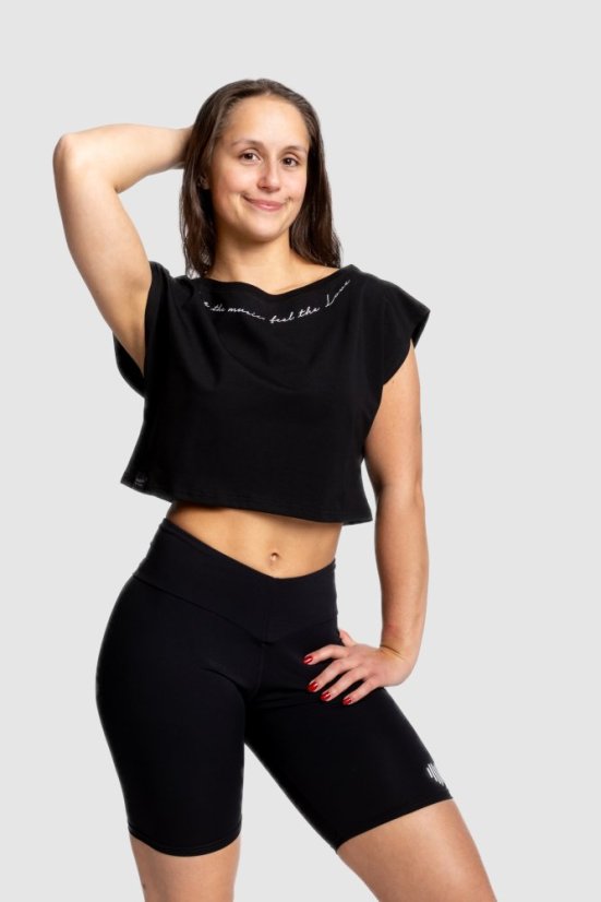 „Live the Music, Feel the Love“ Crop Top