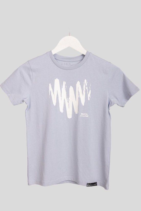 T-shirt for kiddos „Heart” - Colour: Blue, Size: 9 - 11 years