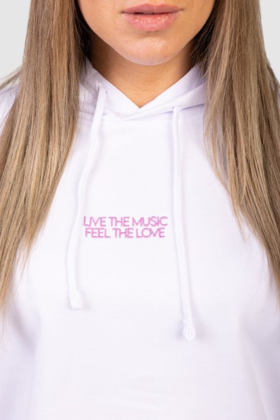 “Feel” Women Croptop Hoodie - Colour: Pink, Size: S