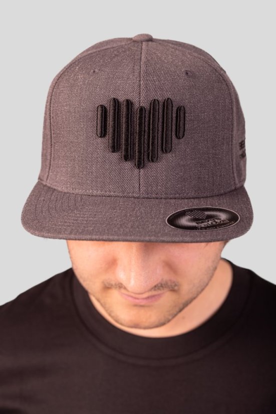 “Grey Heart” Snapback Cap - Colour: Grey, Variant: A
