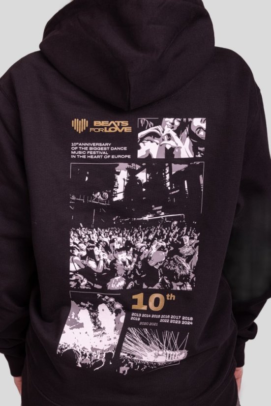 Unisex Mikina „Anniversary” - Barva: Černá, Velikost: M