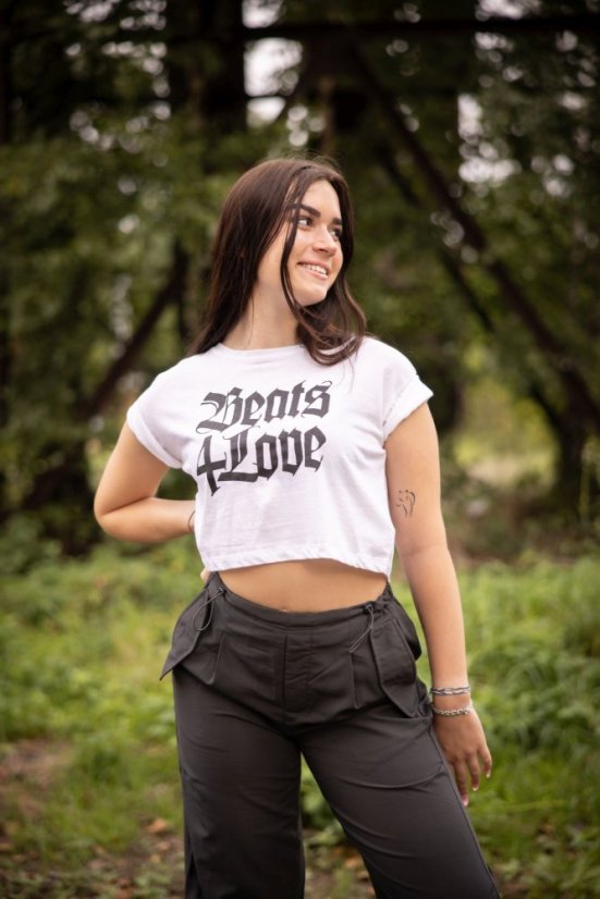 Crop top ,,Swabach” - Barva: Bílá, Velikost: XL