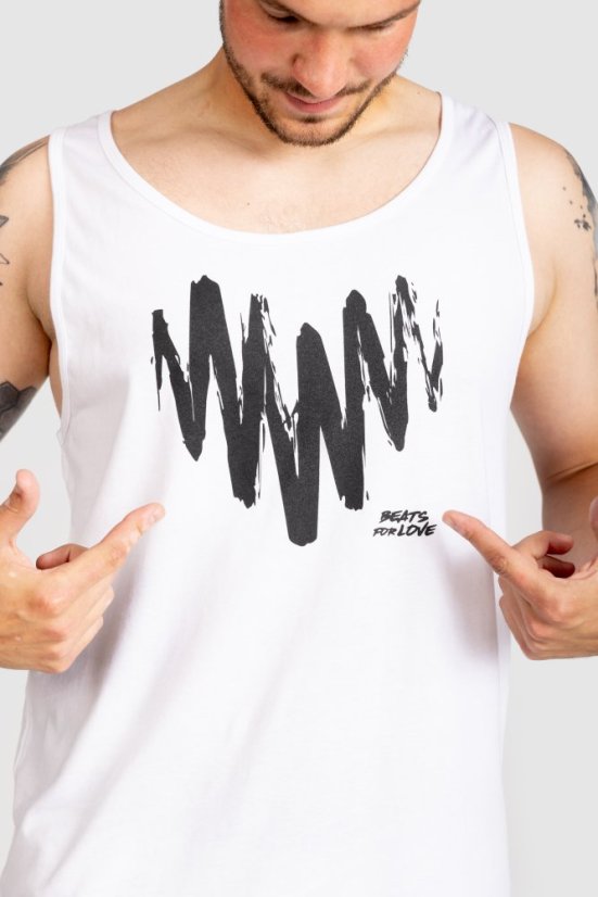 Tank Top „Heart” - Colour: White, Size: XL